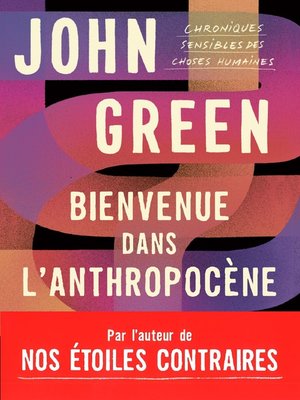 cover image of Bienvenue dans l'anthropocène